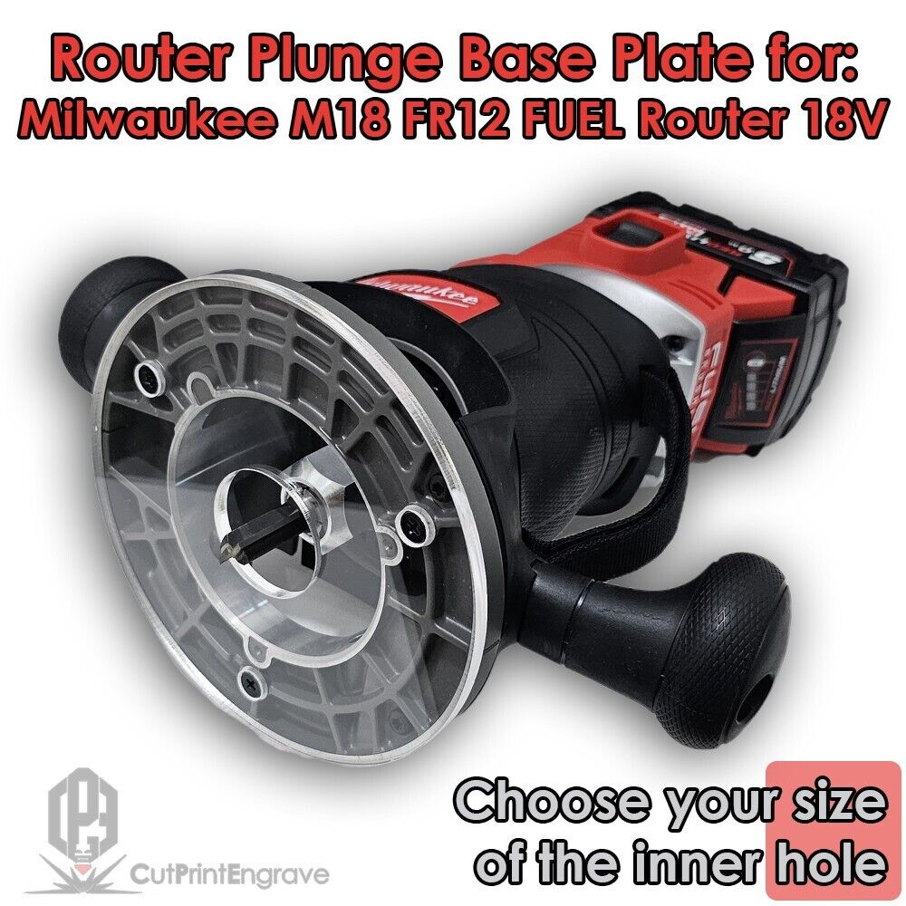 Milwaukee M18 FR12 FUEL Router Replecament Adaptor Base Plate 152.5mm
