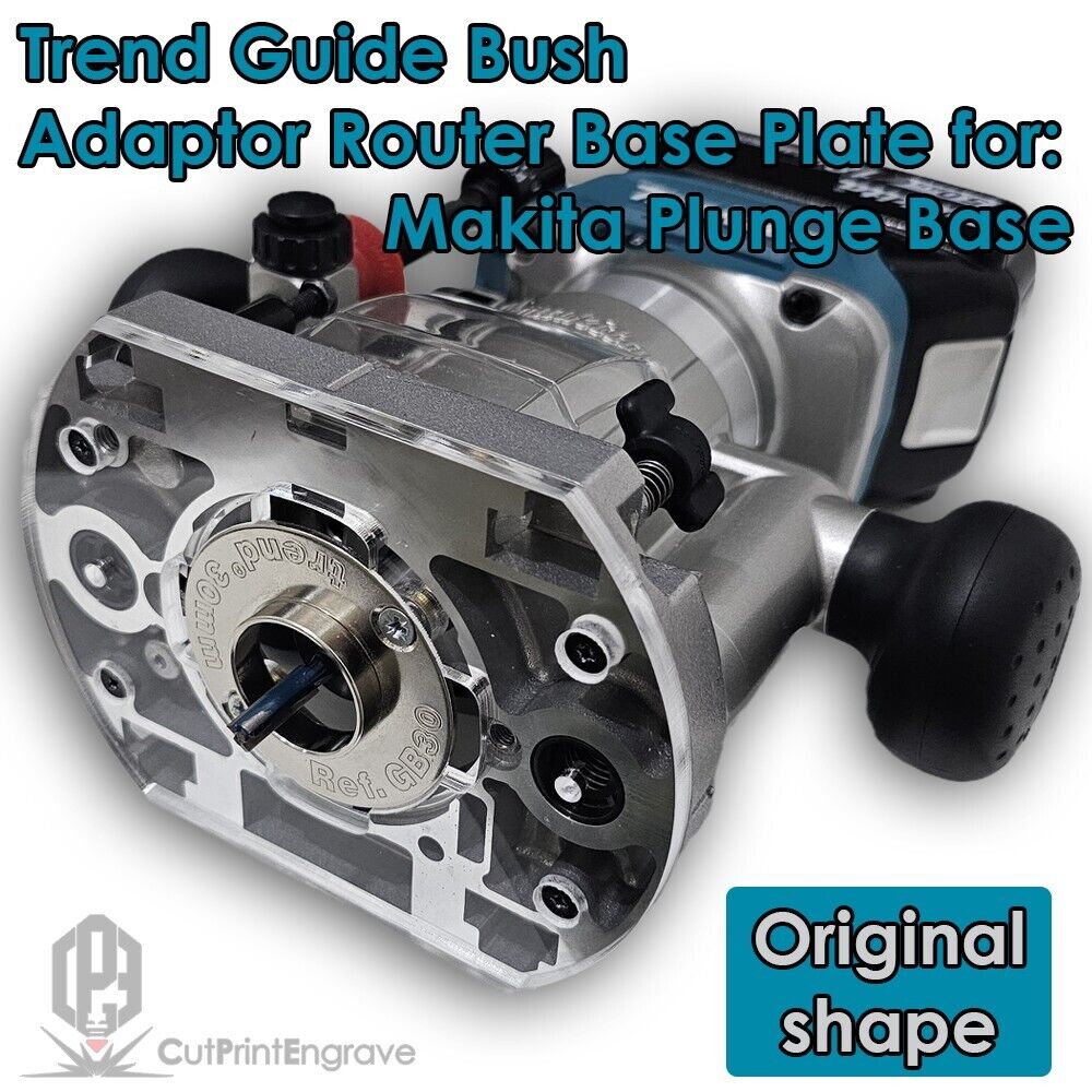 Makita Plunge Base DRT50 RT0700 Trend 60mm Guide Bush Adaptor Base Plate