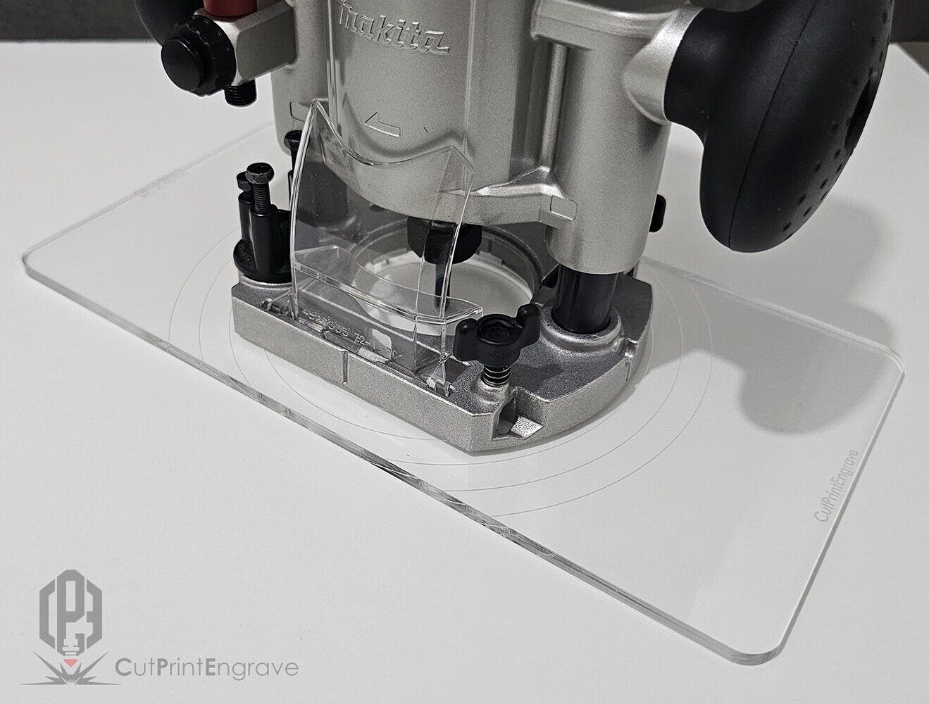 Rectangular Router Plunge Base Plate For Makita DRT50 RT0700X RT0702 290x145mm