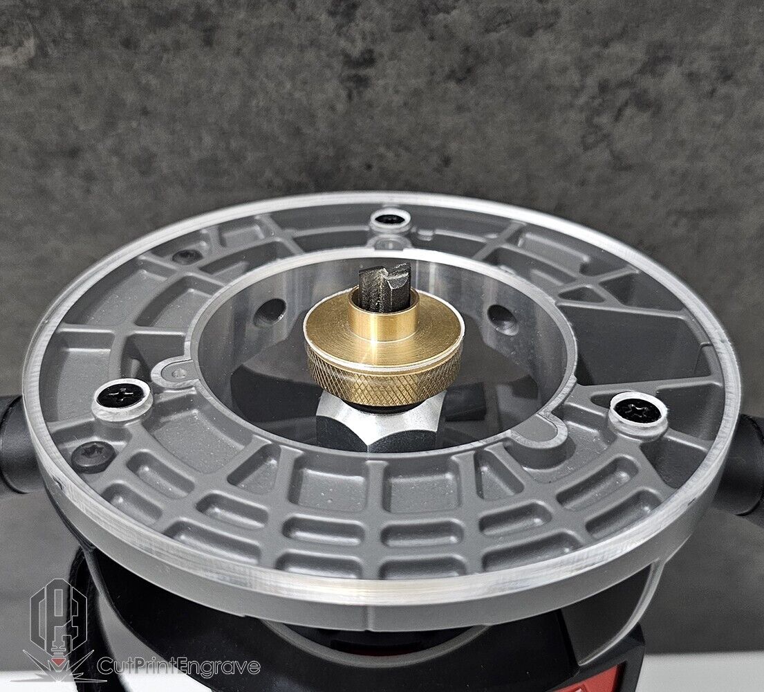 Milwaukee M18 FR12 FUEL Router Brass Guide Bush Adaptor Base Plate 152.5mm