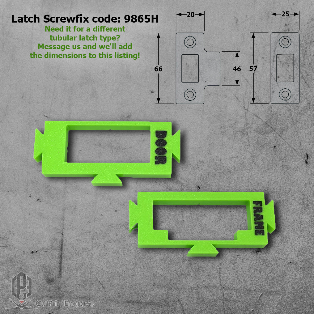 Tubular Latch Jig Router Template Fully Customisable Sizes For 35-44mm Door