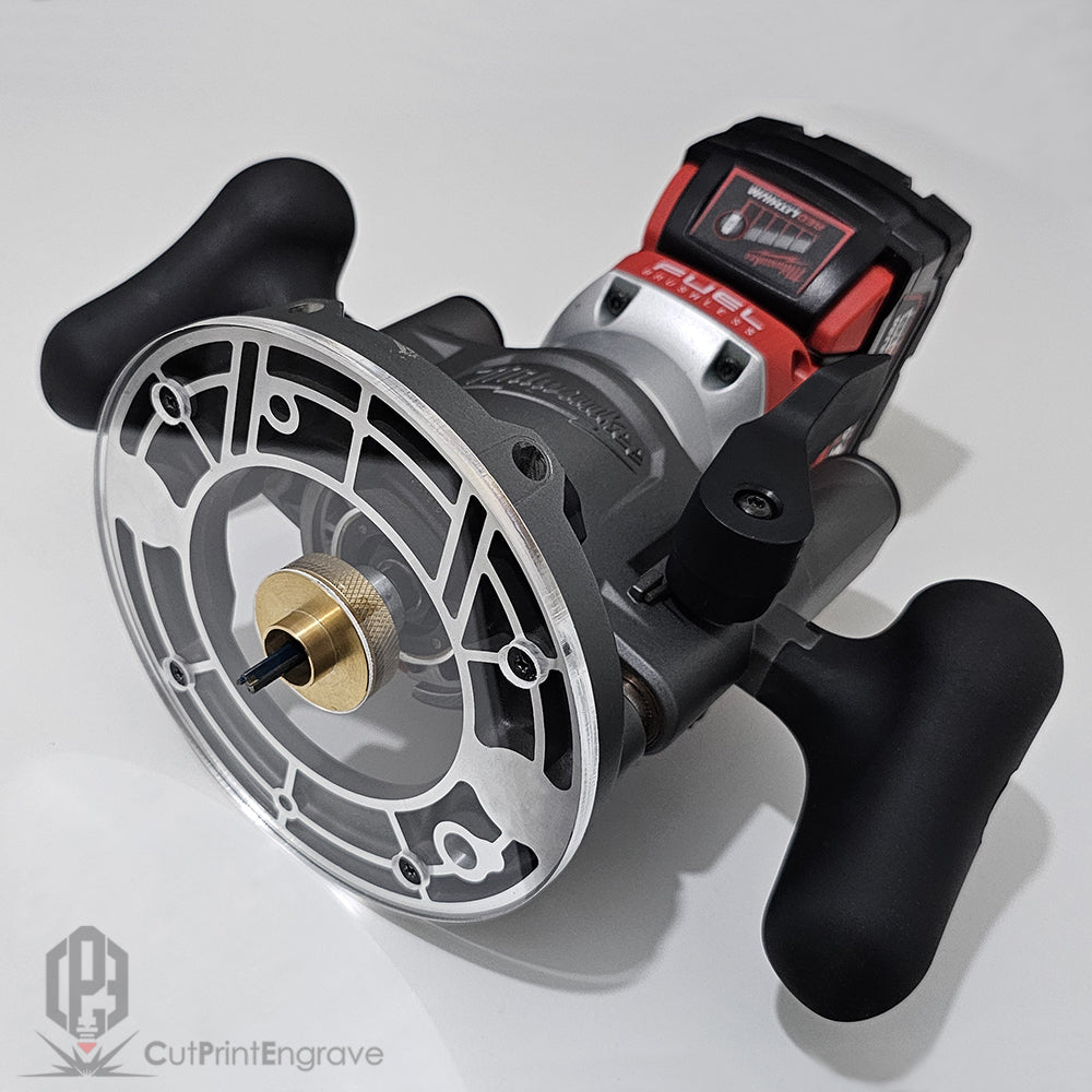 Milwaukee M18 FTR FUEL Router Trend Katsu Brass Guide Bush Adaptor Plunge Base Plate