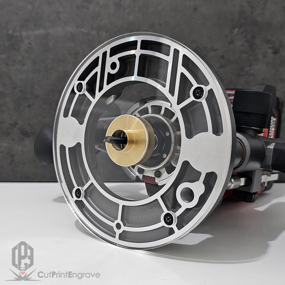 Milwaukee M18 FTR FUEL Router Trend Katsu Brass Guide Bush Adaptor Plunge Base Plate