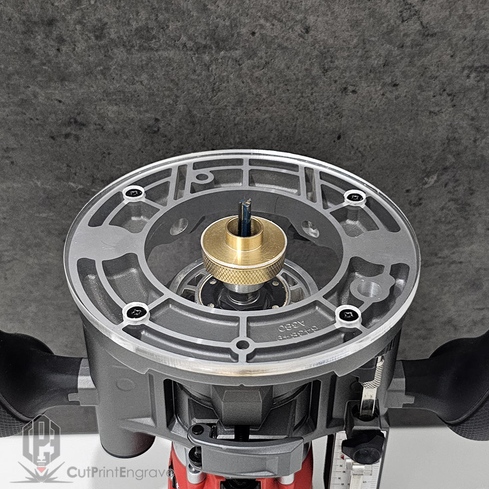 Milwaukee M18 FTR FUEL Router Trend Katsu Brass Guide Bush Adaptor Plunge Base Plate