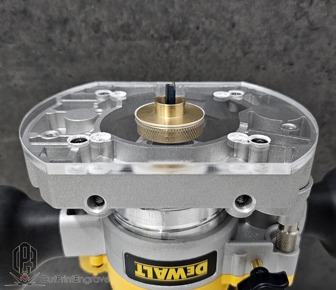 DeWalt Plunge and Trimmer Base DCW600 Trend Katsu Brass Guide Bush Adaptor Base Plate