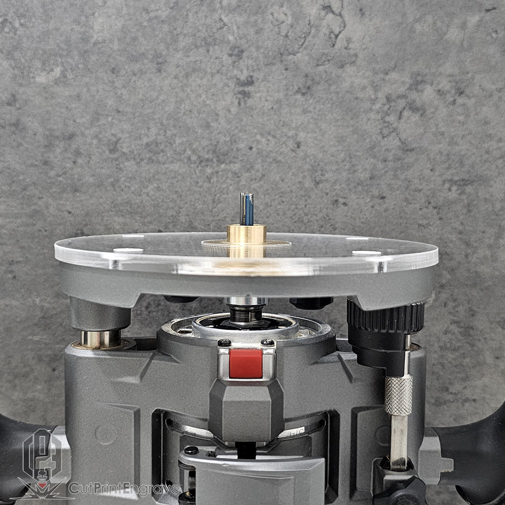 Milwaukee M18 FTR FUEL Router Trend Katsu Brass Guide Bush Adaptor Plunge Base Plate