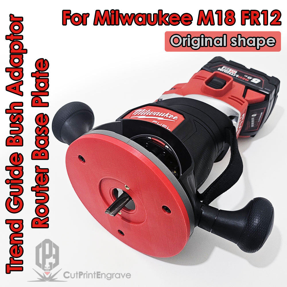 Milwaukee M18 FR12 FUEL Router Trend Guide Bush Adaptor Base Plate 152.5mm