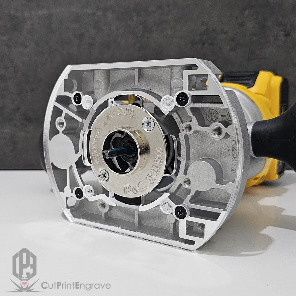 DeWalt Plunge and Trimmer Base DCW600 Trend and Others 60mm Guide Bush Adaptor Base Plate