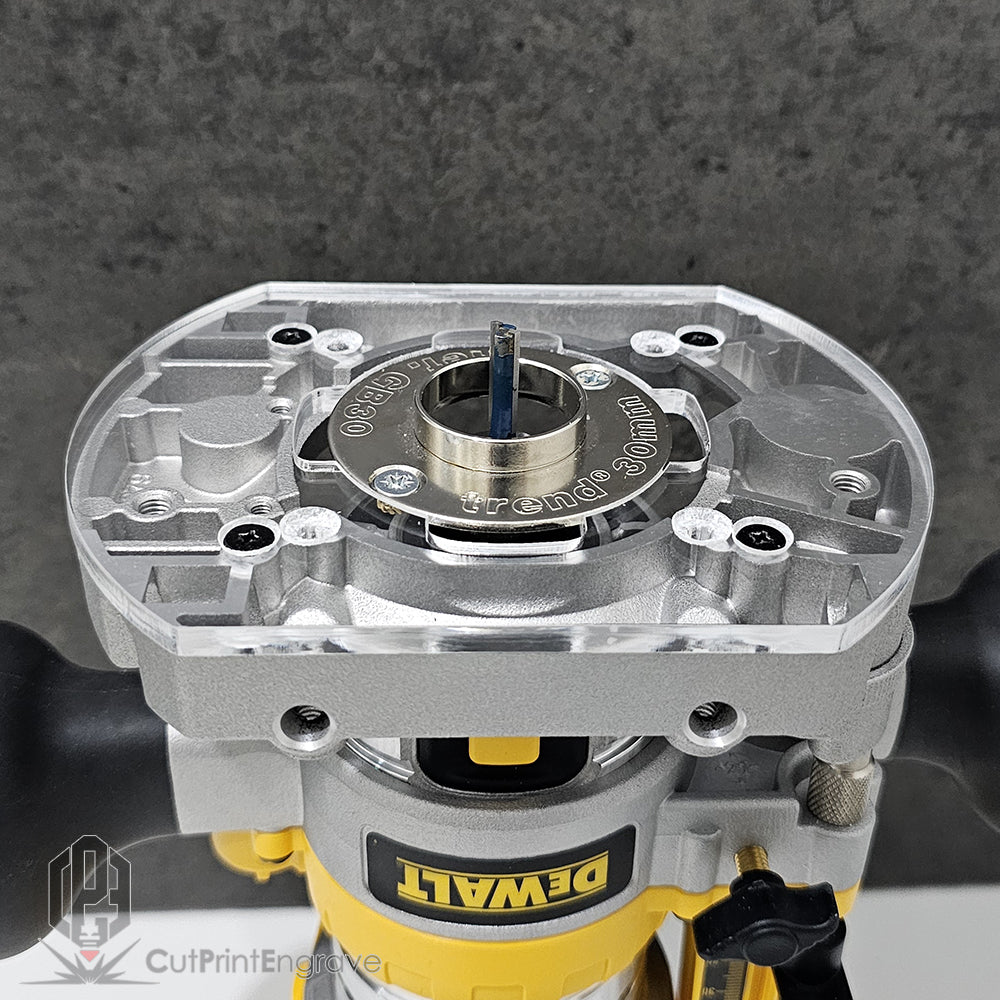DeWalt Plunge and Trimmer Base DCW600 Trend and Others 60mm Guide Bush Adaptor Base Plate