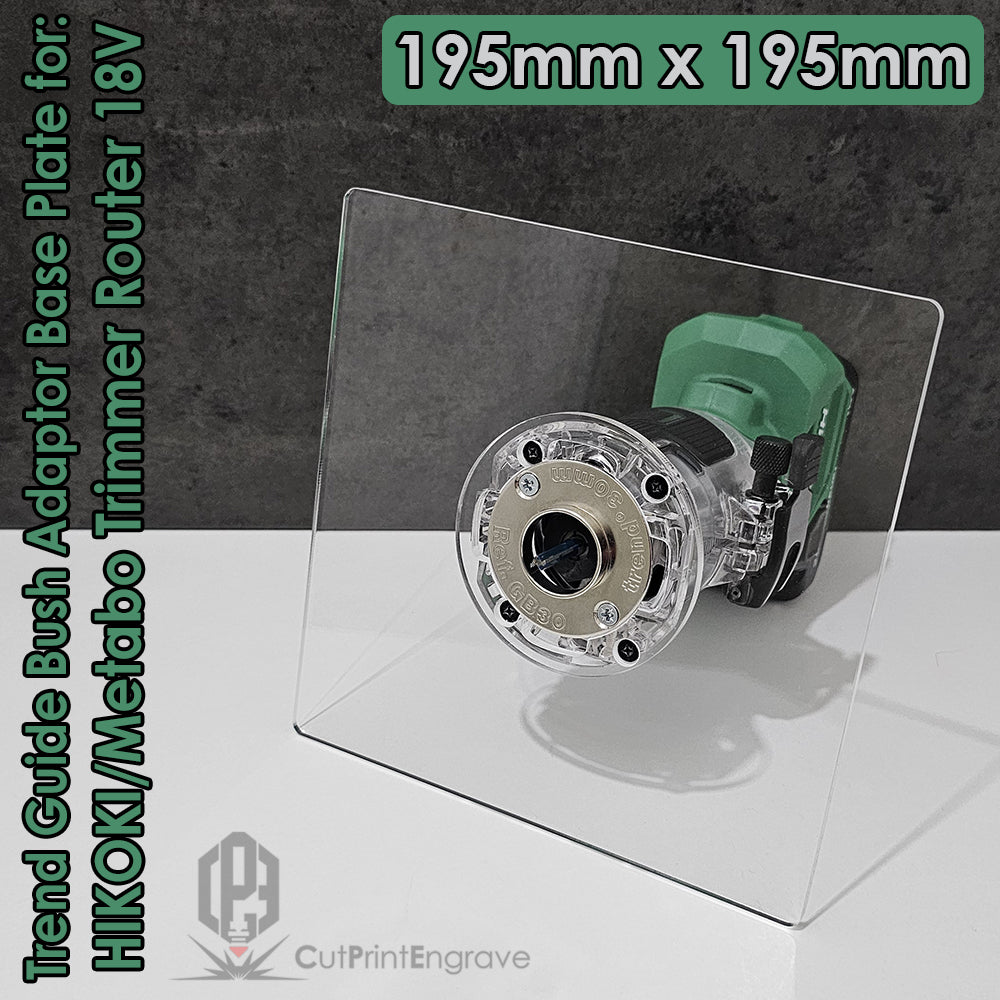 HIKOKI Matabo Router Trimmer 18V Trend Guide Bush Adaptor Base Plate 195x195mm