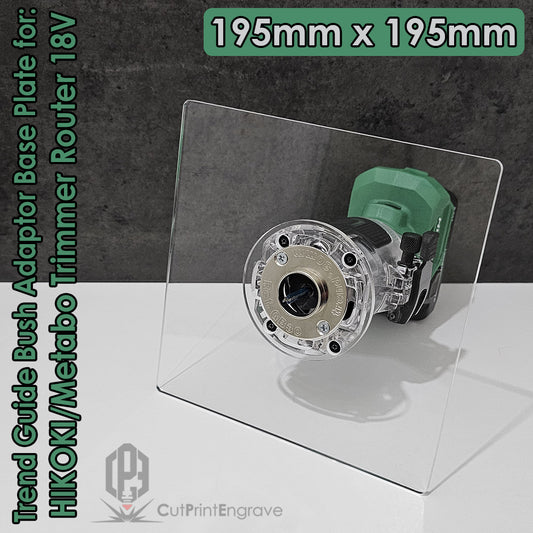 HIKOKI Matabo Router Trimmer 18V Trend Guide Bush Adaptor Base Plate 195x195mm