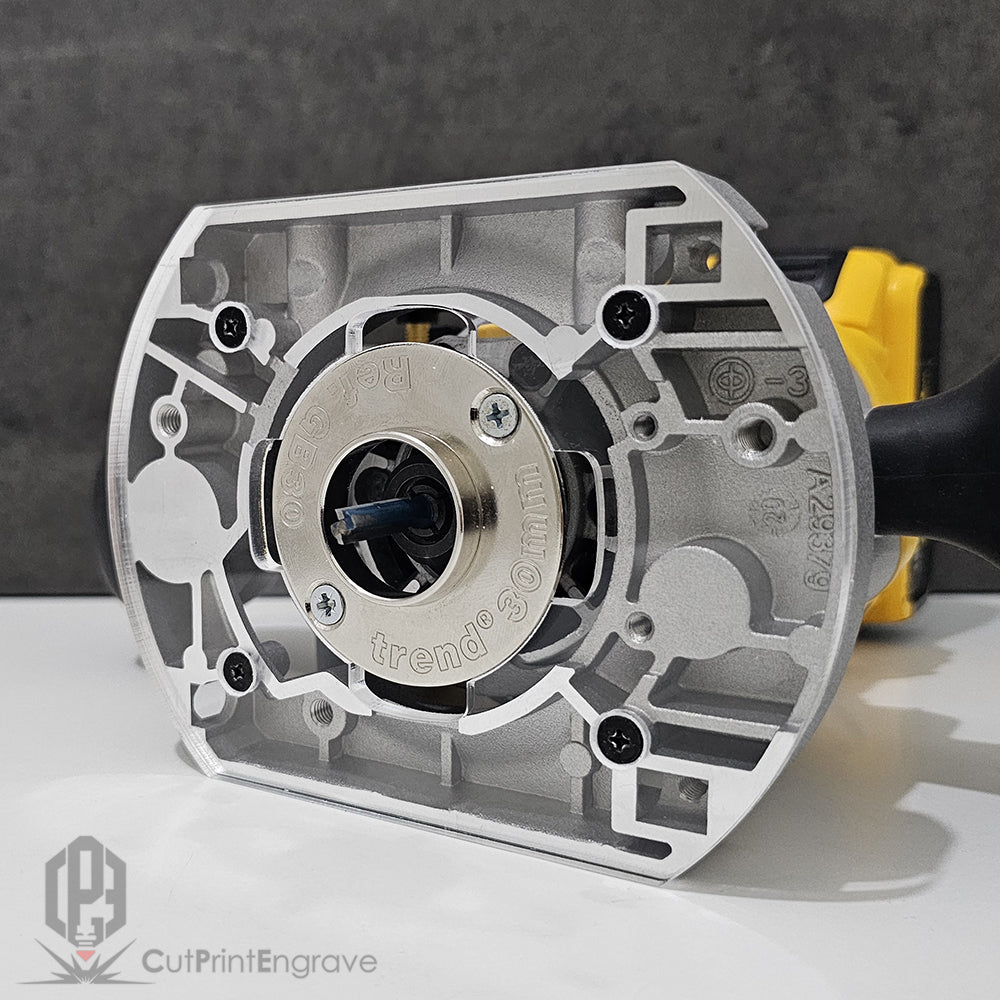 DeWalt Plunge Base DCW600 Trend and Others 60mm Guide Bush Adaptor Base Plate