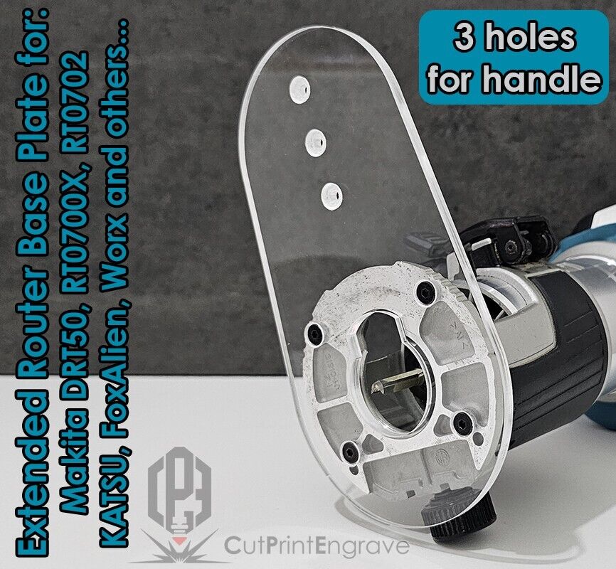 Extended Router Sub BASE PLATE for Makita Trimmer Router 18V DRT50 RT0700 KATSU