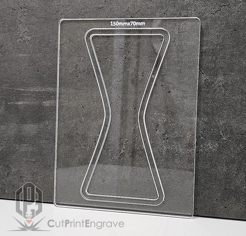 Butterfly Bow Tie Dutchman Router Jig Clear Acrylic - 4 SIZES - NO CHISELING