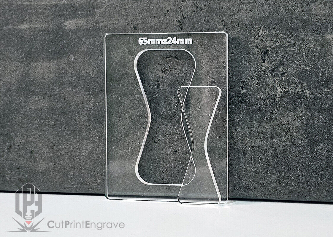 Butterfly Bow Tie Dutchman Router Jig Clear Acrylic - 4 SIZES - NO CHISELING