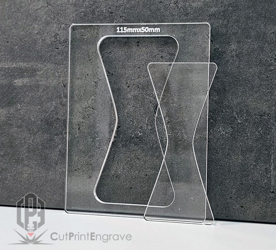 Butterfly Bow Tie Dutchman Router Jig Clear Acrylic - 4 SIZES - NO CHISELING