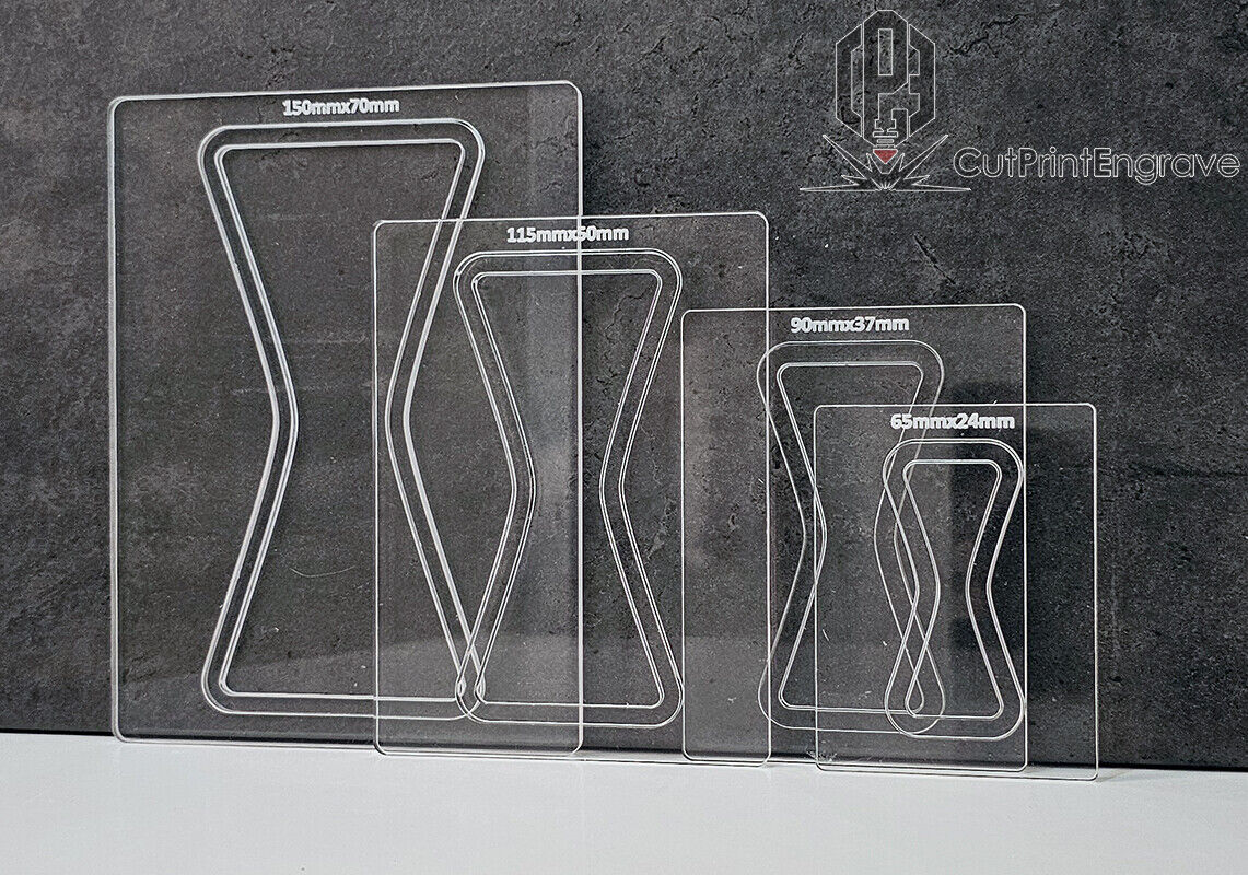 Butterfly Bow Tie Dutchman Router Jig Clear Acrylic - 4 SIZES - NO CHISELING