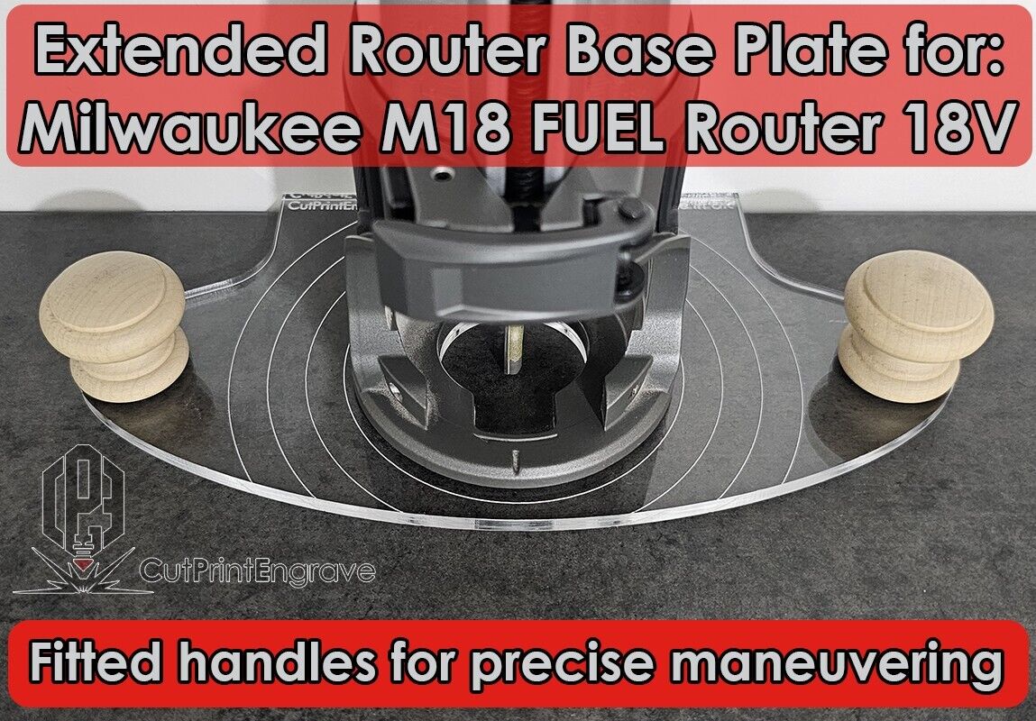 Handle Square Trimmer Router Base Plate For Milwaukee M18 FUEL Router 18V
