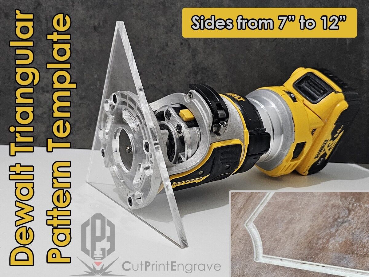 Dewalt DCW600 Compatible Triangular Pattern Trim Router Replacement Base
