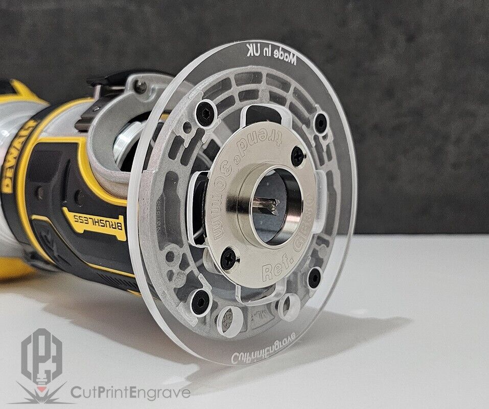 Dewalt DCW600 Trimmer Router Trend Guide Bush Adaptor Base Plate - 115mm