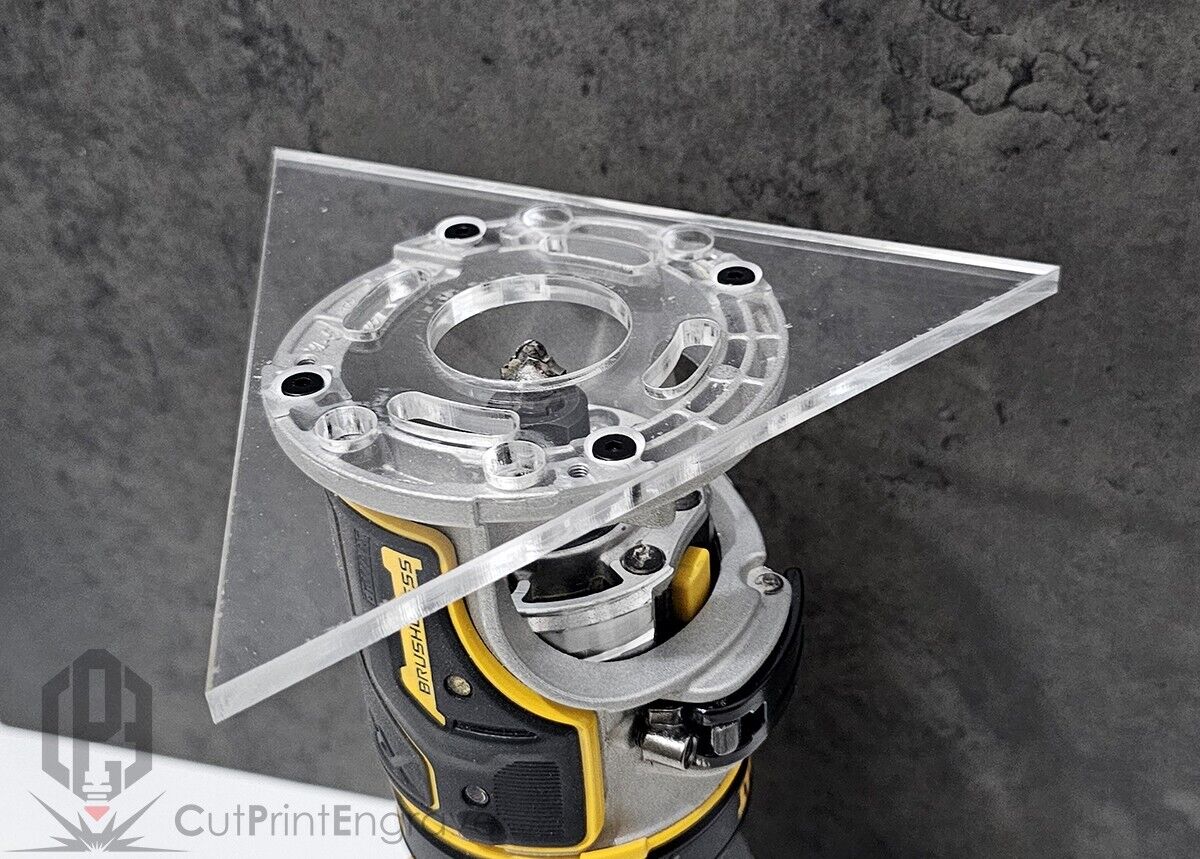 Dewalt DCW600 Compatible Triangular Pattern Trim Router Replacement Base