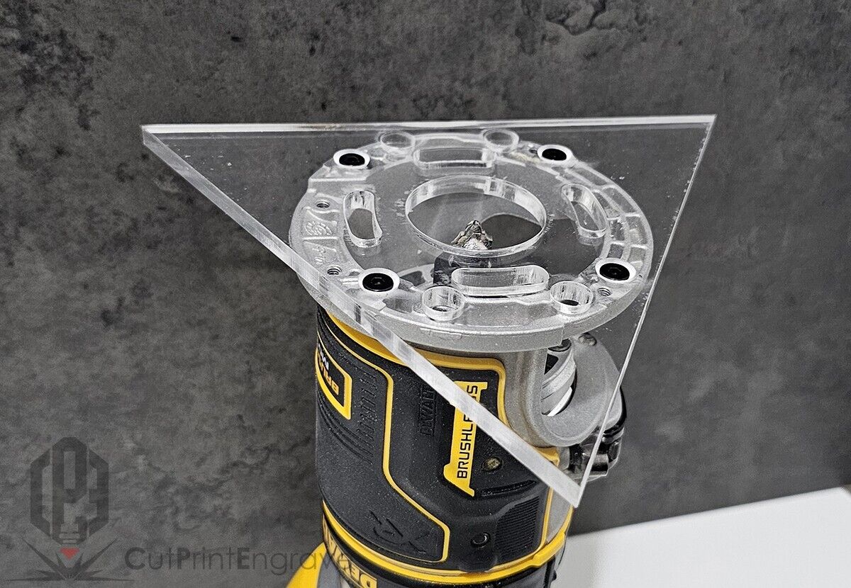 Dewalt DCW600 Compatible Triangular Pattern Trim Router Replacement Base