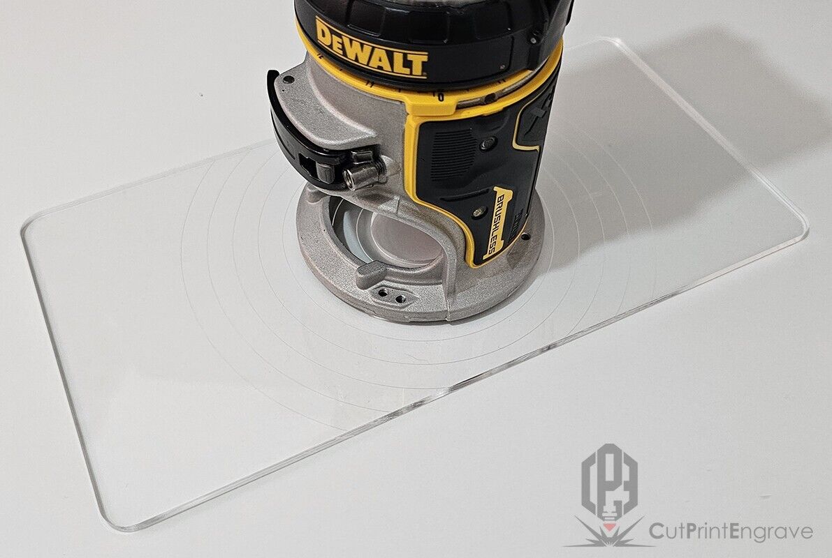 Rectangular Shape Router Base Plate For DeWalt DCW600 DCW604 D26200 290x145mm