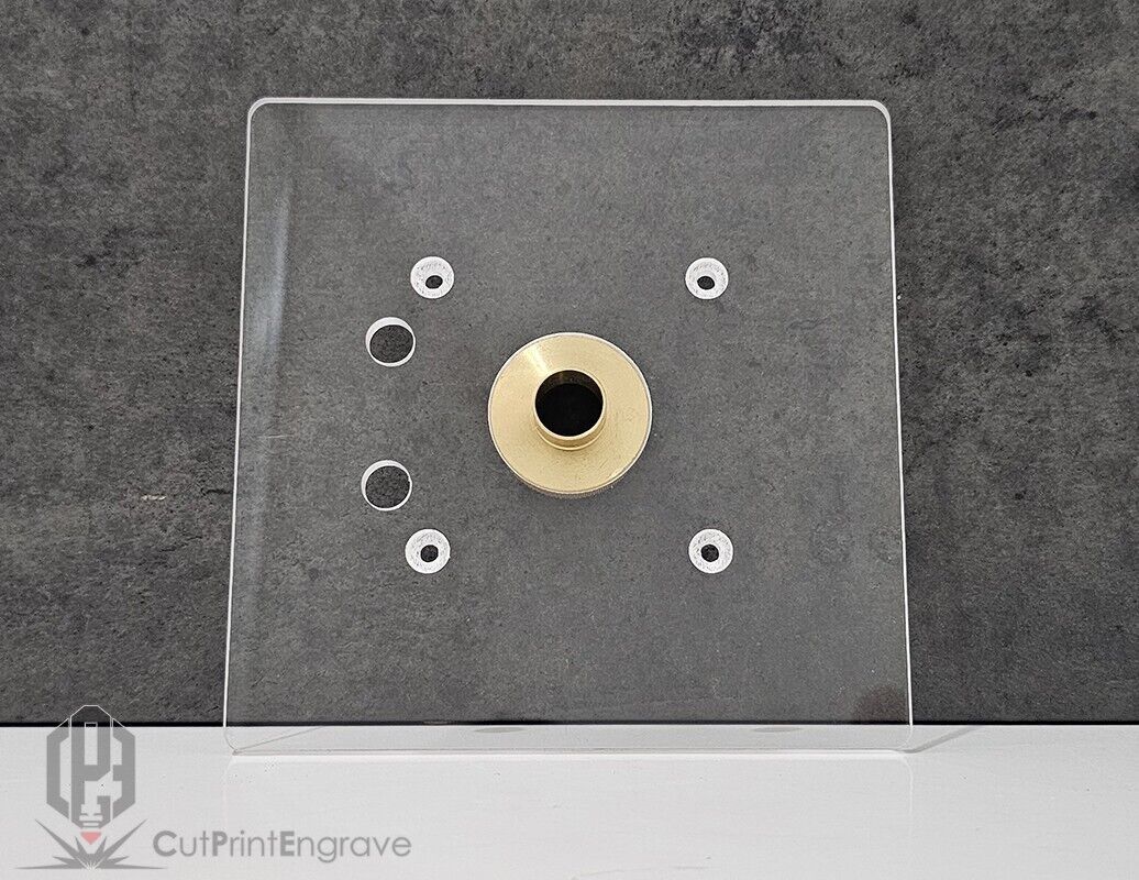 Dewalt DCW600 Trimmer Router Trend Brass Guide Bush Adaptor Base Plate 145x145mm