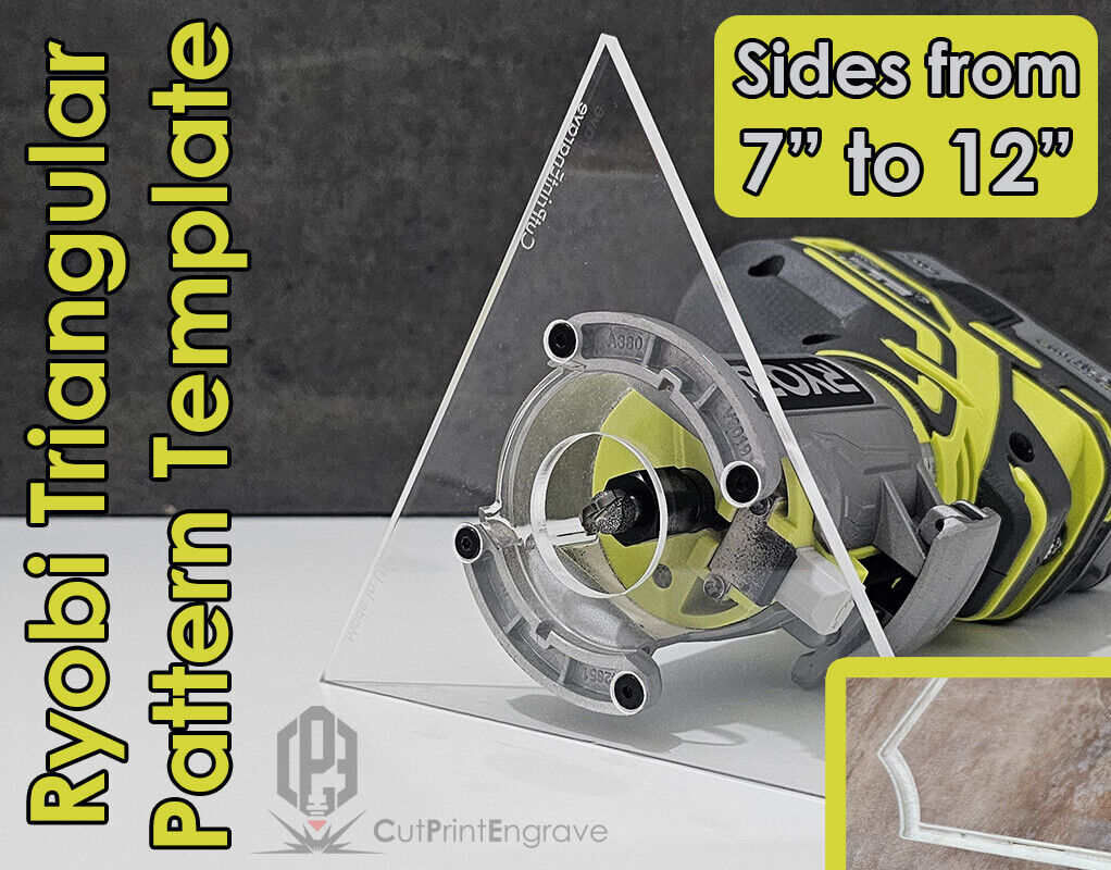 RYOBI ONE+ 18V Compatible Triangular Pattern Trim Router Replacement Base Plate