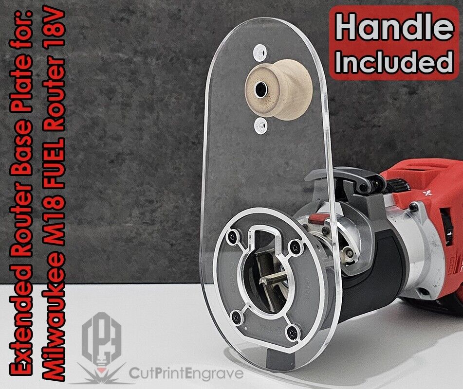 Extended Extra Strong Router Sub BASE PLATE for Milwaukee M18 FUEL Router 18V