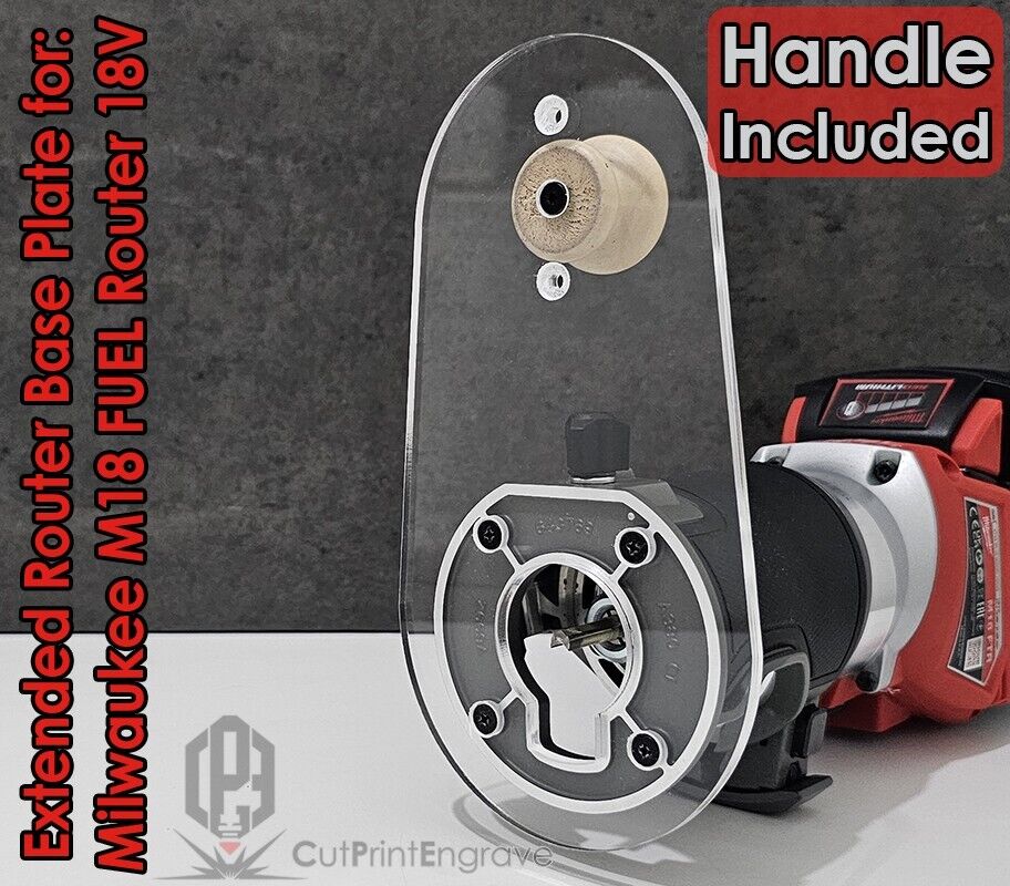 Extended Extra Strong Router Sub BASE PLATE for Milwaukee M18 FUEL Router 18V
