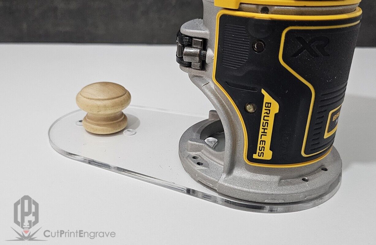 Extended DeWalt Square Trimmer Router Base Plate For DCW600 DCW604 D26200 Guide
