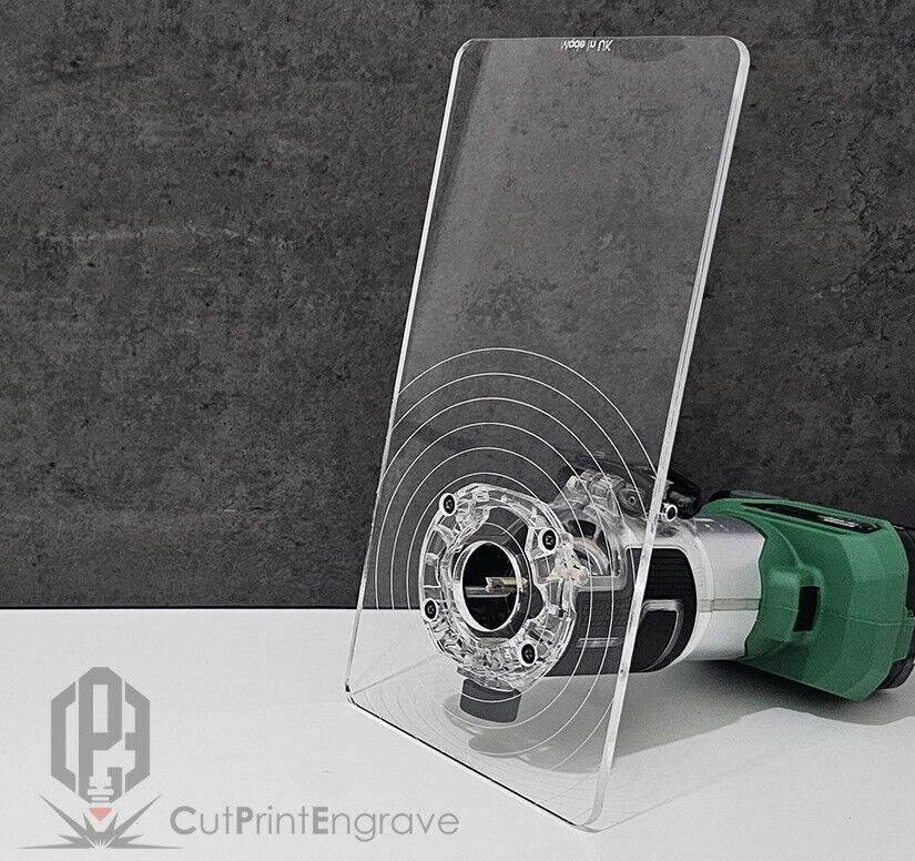 Rectangular Router Trimmer Base Plate For HIKOKI, Metabo 18V Router - 290x145mm