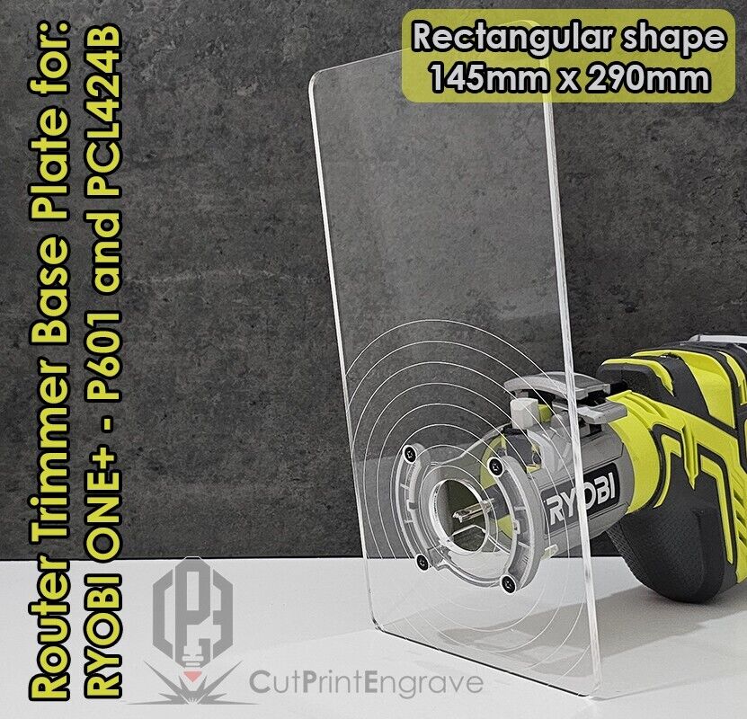 Rectangular Router Trimmer Base Plate For RYOBI ONE+ 18V P601 PCL4424 145x290mm