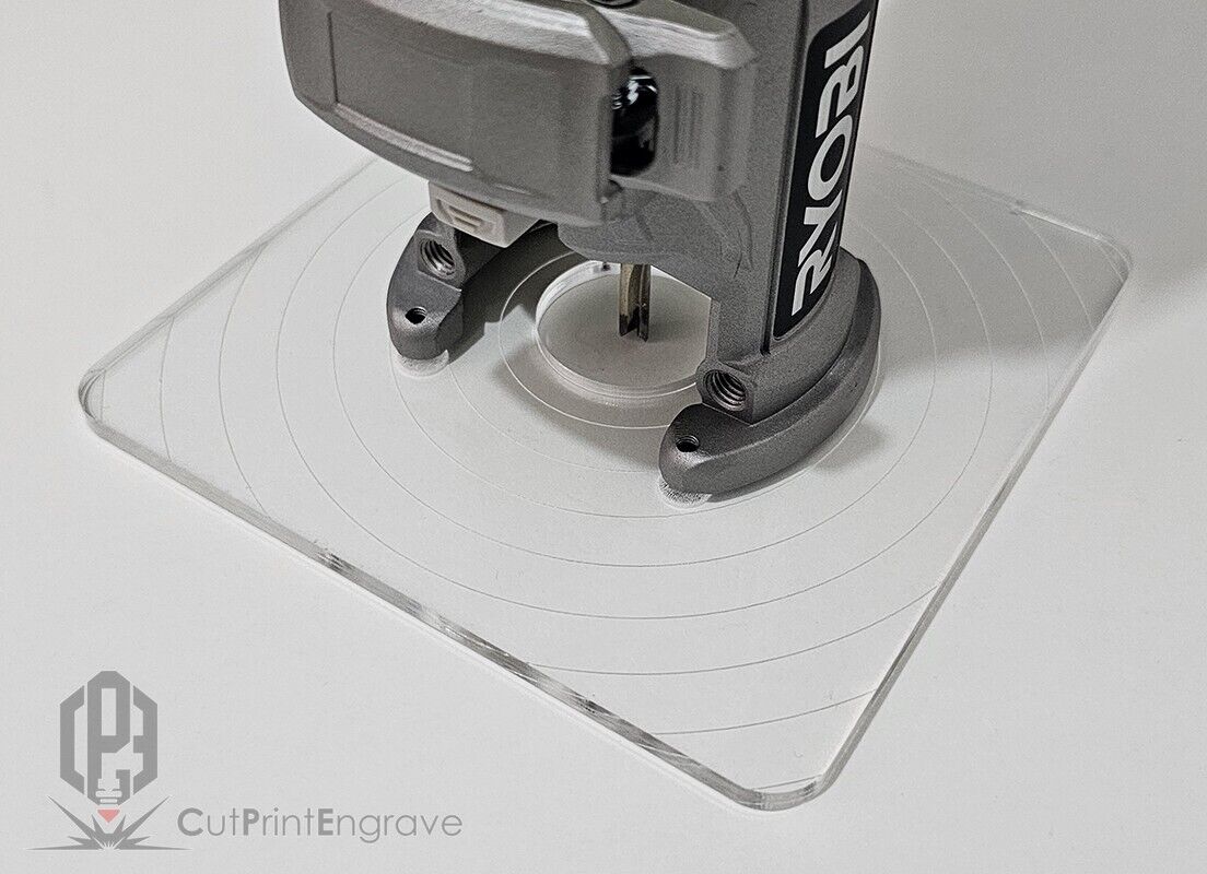 Rectangular Router Trimmer Base Plate For RYOBI ONE+ 18V P601 PCL4424 145x145mm