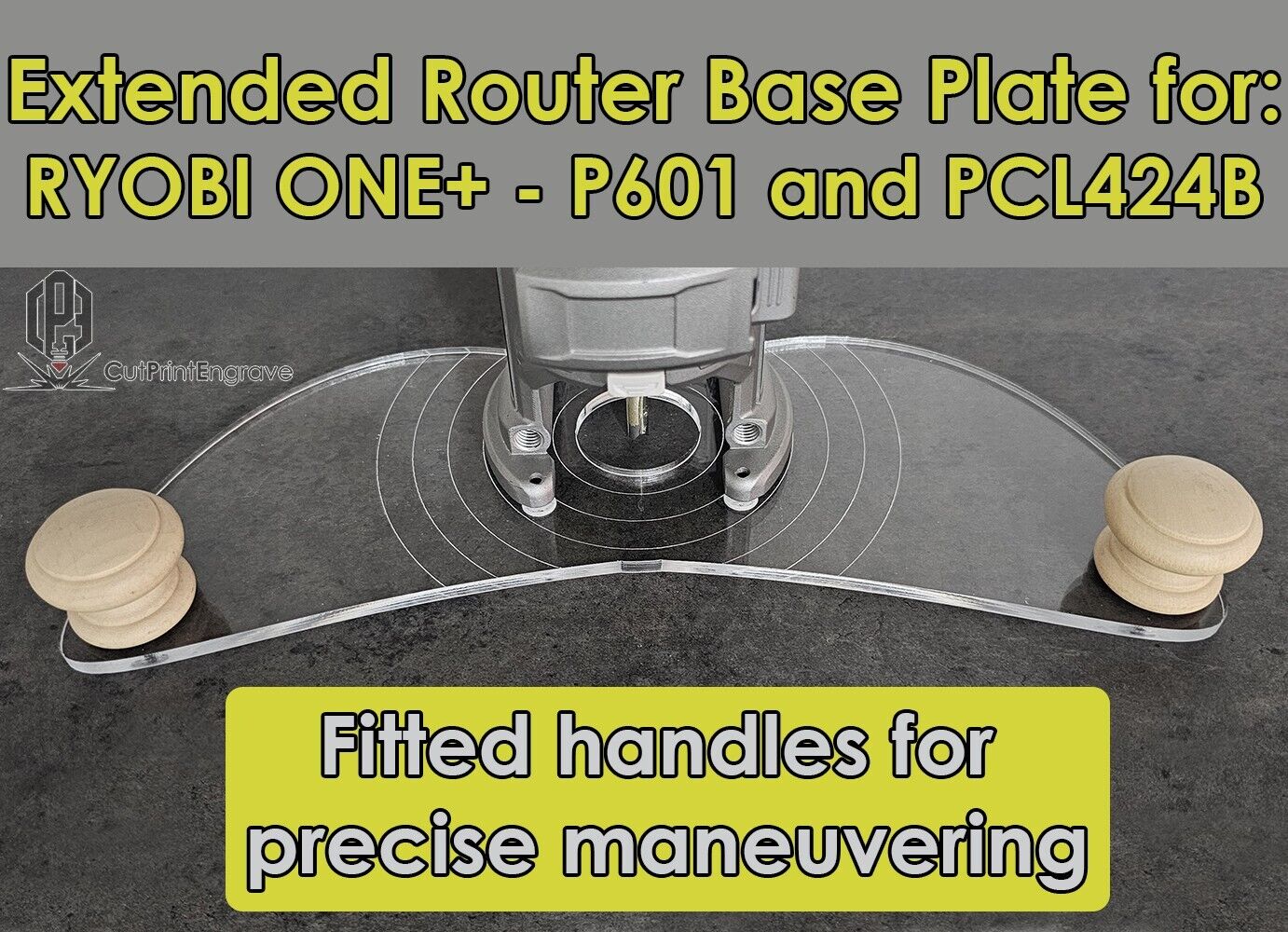 Handle Trimmer Router Base Plate For RYOBI ONE+18V P601 PCL4424