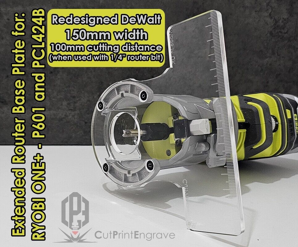 Redesigned Router Base Plate For RYOBI ONE+18V P601 PCL4424 Plunge