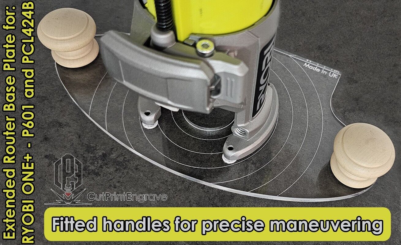 Handle Square Trimmer Router Base Plate For RYOBI ONE+18V P601 PCL4424