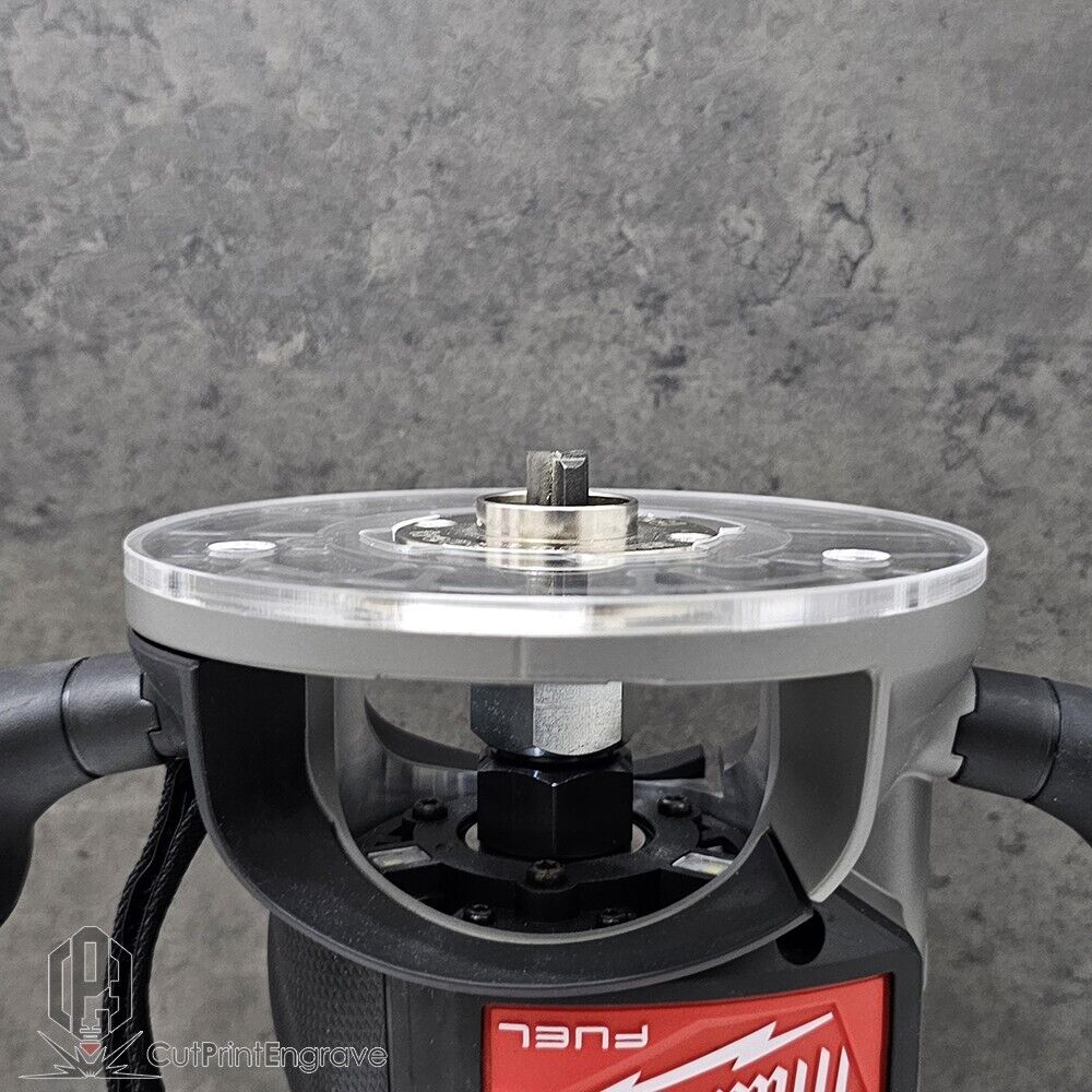 Milwaukee M18 FR12 FUEL Router Trend 60mm Guide Bush Adaptor Base Plate 152.5mm