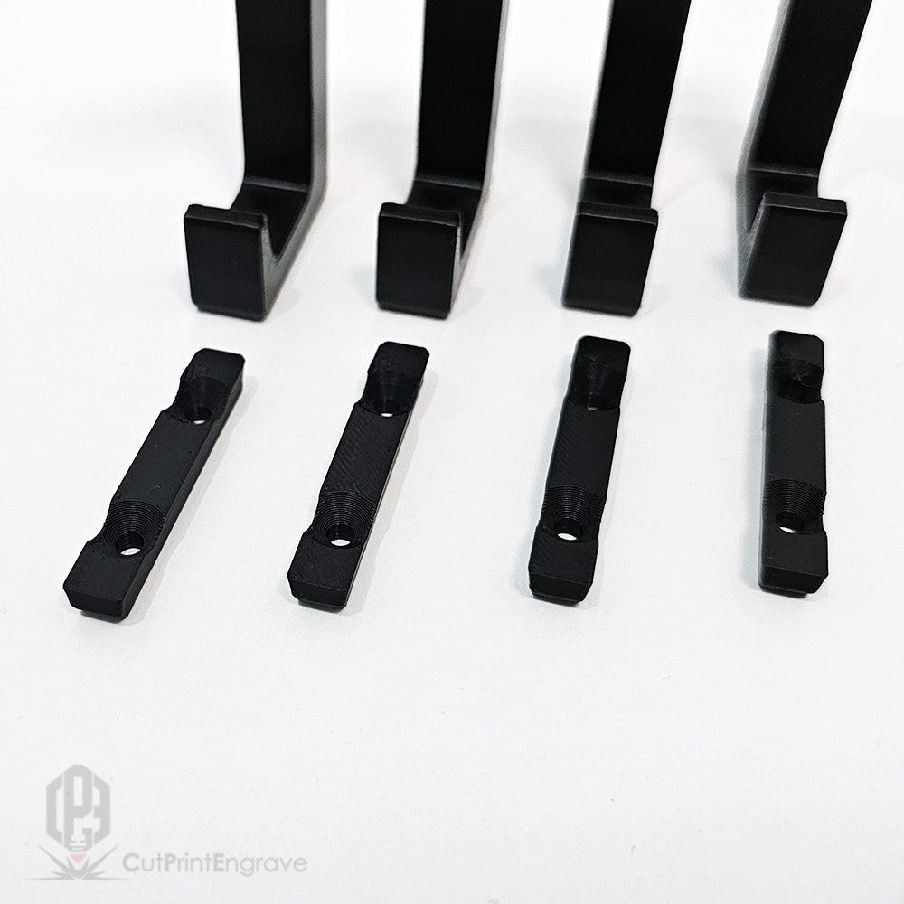 Set of 4 Durable Hooks for Acoustic Slat Panels | Coat and Hat Hanger 200x48mm