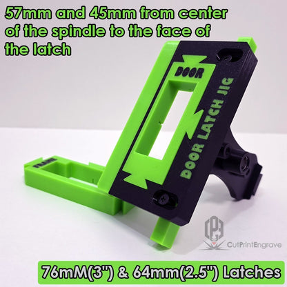 Tubular Latch Jig Router Template Fully Customisable Sizes For 35-44mm Door