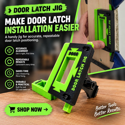 Tubular Latch Jig Router Template Fully Customisable Sizes For 35-44mm Door