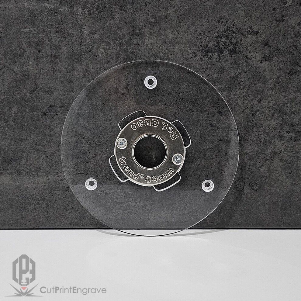 Milwaukee M18 FR12 FUEL Router Trend 60mm Guide Bush Adaptor Base Plate 152.5mm