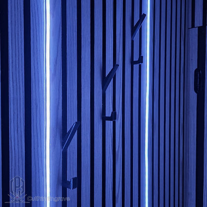 Set of 4 Durable Hooks for Acoustic Slat Panels | Coat and Hat Hanger 200x48mm