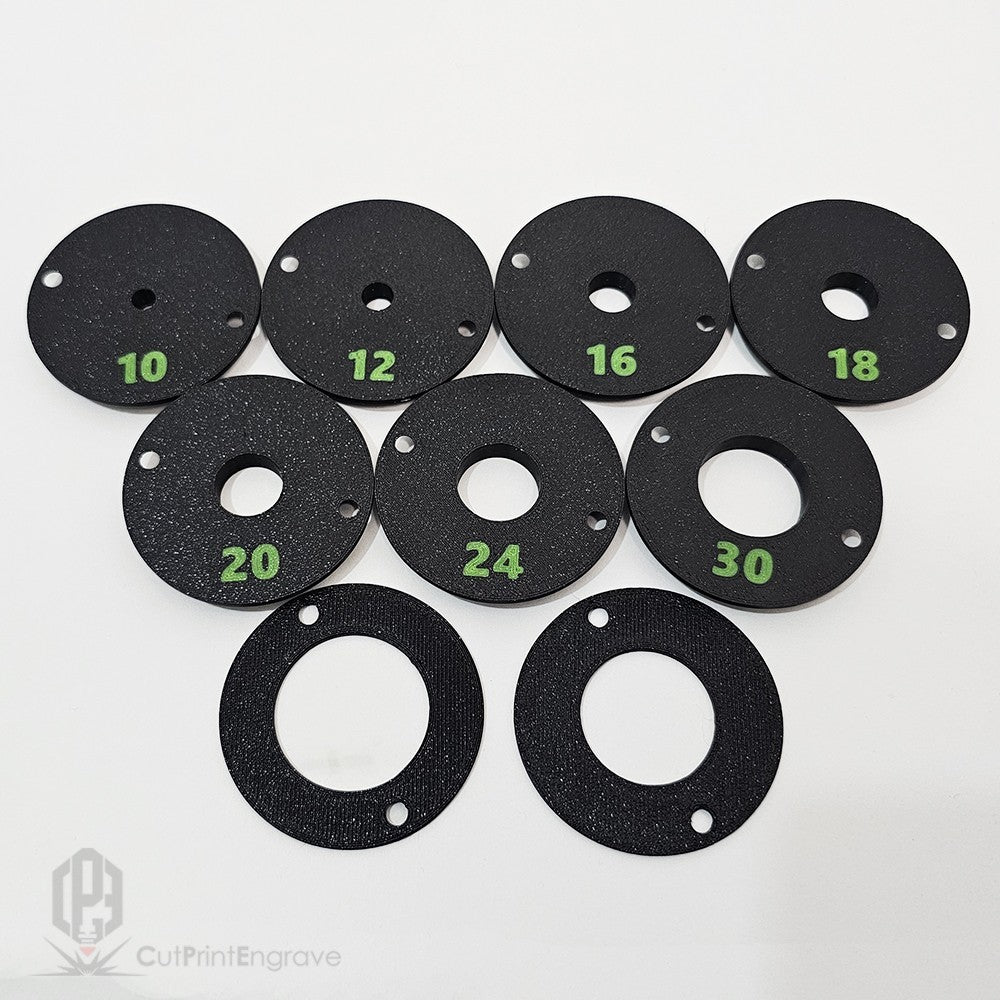 60mm Guide Bush Set Trend Compatible Various Routers and Base Plates -3D Printed