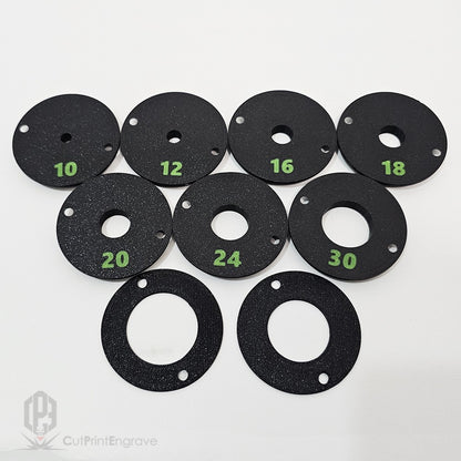 60mm Guide Bush Set Trend Compatible Various Routers and Base Plates -3D Printed