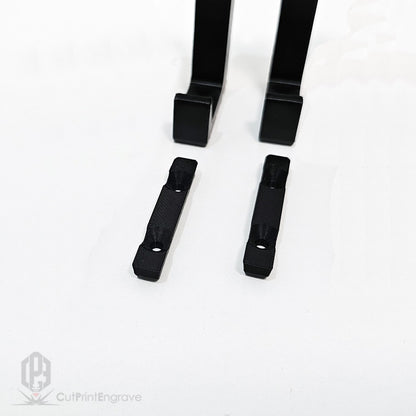 Set of 2 Durable Hooks for Acoustic Slat Panels | Coat and Hat Hanger 200x48mm