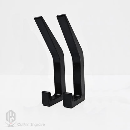 Set of 2 Durable Hooks for Acoustic Slat Panels | Coat and Hat Hanger 200x48mm