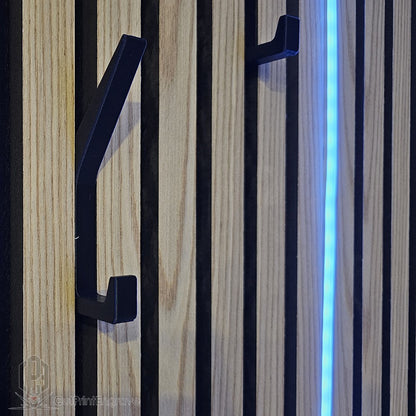 Set of 2 Durable Hooks for Acoustic Slat Panels | Coat and Hat Hanger 200x48mm