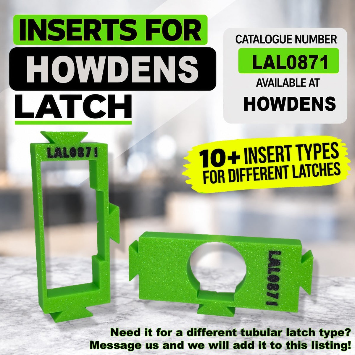 Tubular Latch Jig Router Template Fully Customisable Sizes For 35-44mm Door